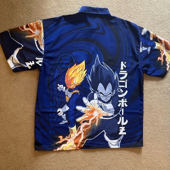 NEW Men’s Dragon Ball Z Vegeta Shirt Button Up NWOT Vintage - Picture 3 of 5